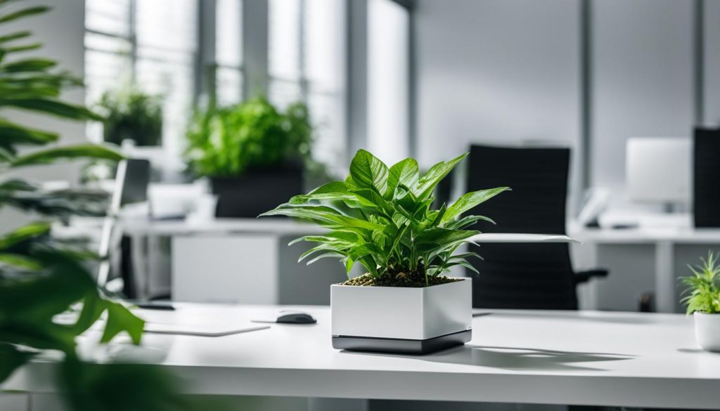 tanaman hias dalam ruangan kantor
