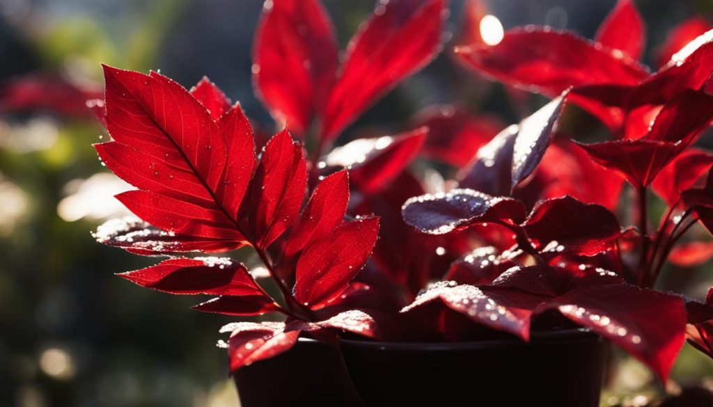 tanaman hias daun merah